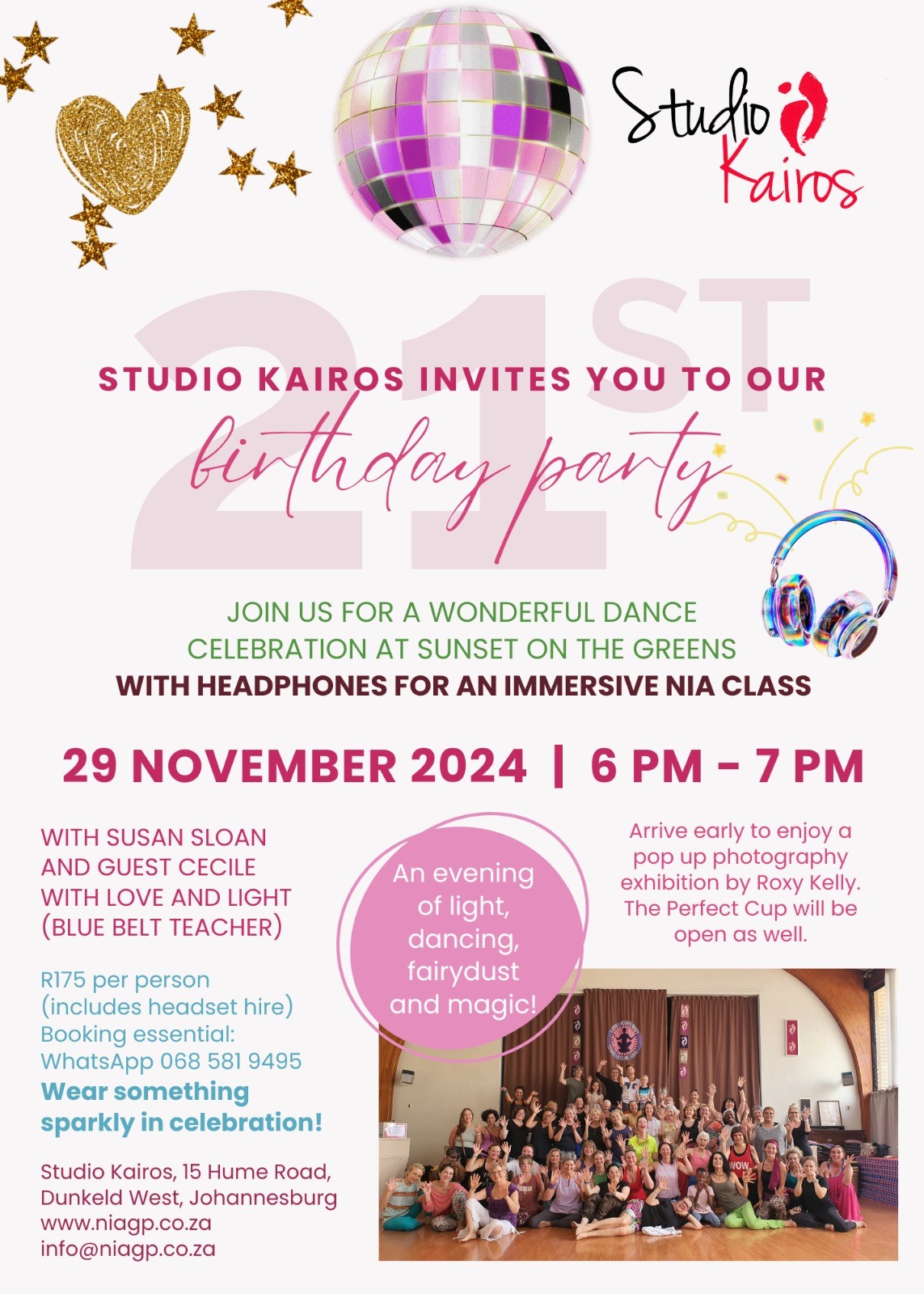 Studio Kairos – 21st celebration headset outdoor class 2024